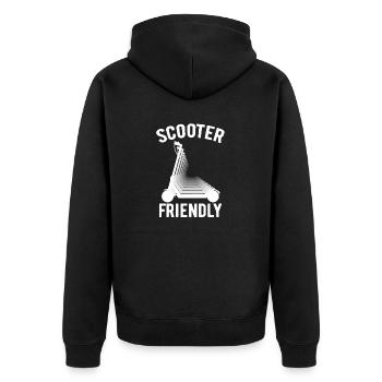 Scooter Friendly E-Scooter, Scooter with Battery - Unisex Premium Organic Zip Hoodie - black - Back - Nico (187cm)