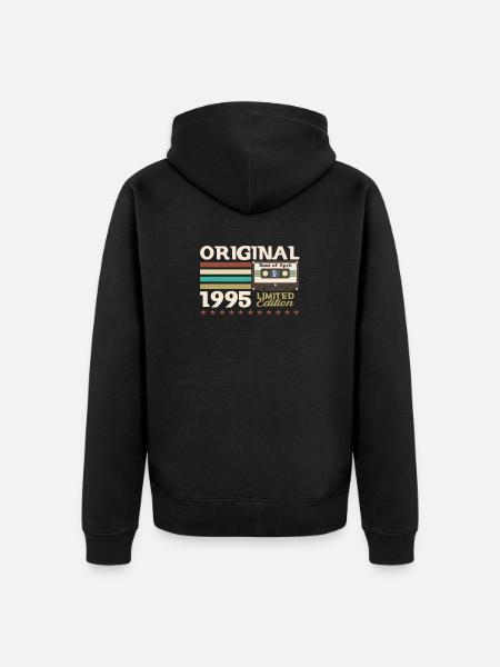 30 Cumpleaños Regalo Esposo Cassette Abril 1995 - Chaqueta con capucha prémium ecológica unisex - negro