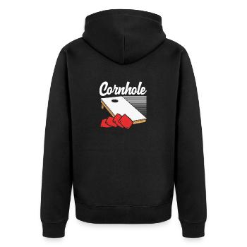 Cornhole Player Design élégant de Cornhole - Veste à capuche bio Premium Unisexe - noir - Dos - Nico (187cm)