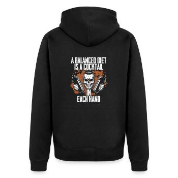 Bartender Bartender Bartending - Unisex Premium Organic Zip Hoodie - black - Back - Nico (187cm)