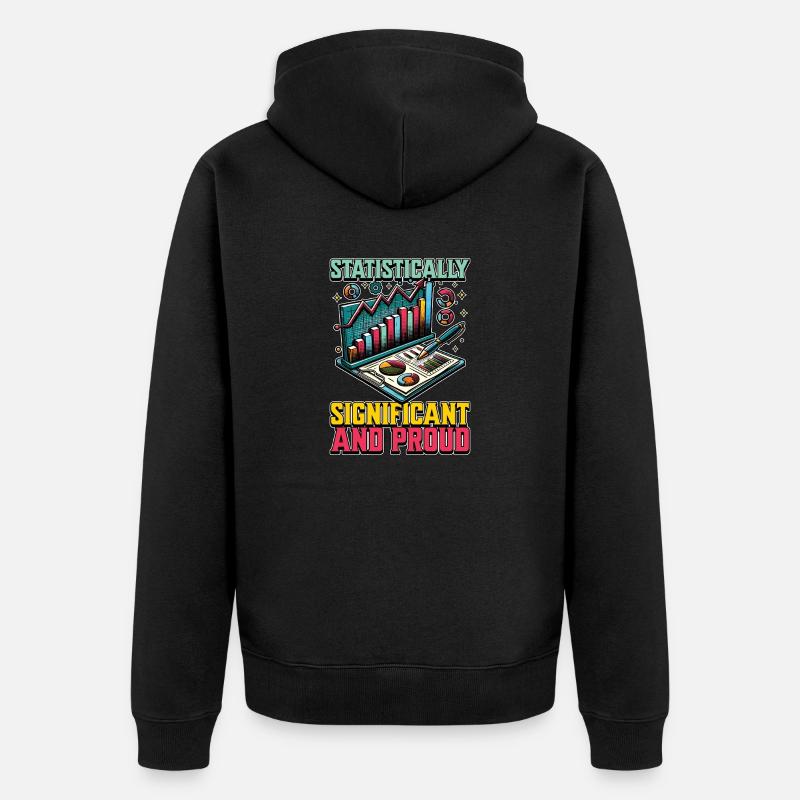 Statistician Statistically Significant Accountant - Unisex Premium Bio Zip Hoodie - Schwarz