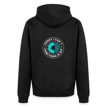 Anxiety disorder Anxiety disorder - Unisex Premium Organic Zip Hoodie - black - Back - Nico (187cm)