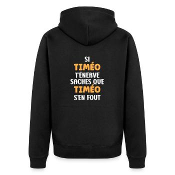 Timo - Veste à capuche bio Premium Unisexe - noir - Dos - Nico (187cm)