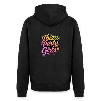Ibiza Filles de fête Coloré - Veste à capuche bio Premium Unisexe - noir - Dos - Nico (187cm)