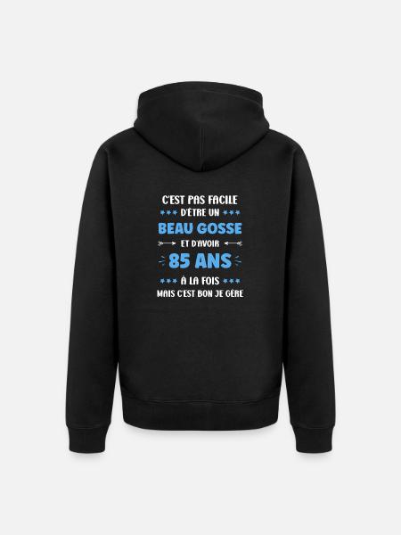 85 ANS - Veste à capuche bio Premium Unisexe - noir