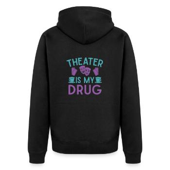 Le théâtre musical est ma conception de théâtre de drogue - Veste à capuche bio Premium Unisexe - noir - Dos - Nico (187cm)