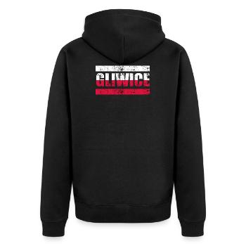 Gliwice Gleiwitz Polska Cadeau Pologne - Veste à capuche bio Premium Unisexe - noir - Dos - Nico (187cm)