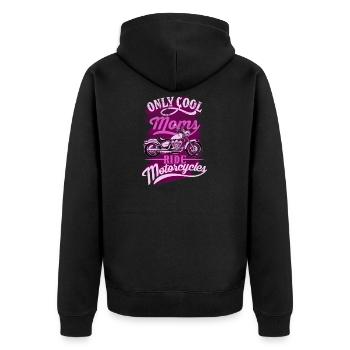 Seules les mamans cool montent des motos Drôle de cadeau pour - Veste à capuche bio Premium Unisexe - noir - Dos - Nico (187cm)