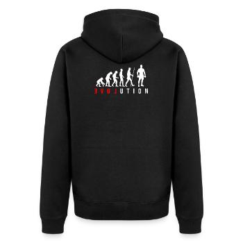 Evolution Haltère haltère Haltère Body Building Cadeau - Veste à capuche bio Premium Unisexe - noir - Dos - Nico (187cm)
