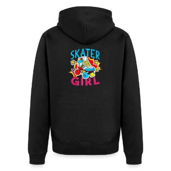 Skater Fille Roller - Veste à capuche bio Premium Unisexe - noir - Dos - Nico (187cm)