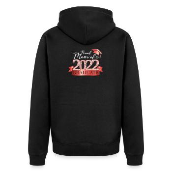 Proud Mom Of A 2022 Graduate Classy Stunning - Unisex Premium Bio Zip Hoodie - Schwarz - Hinten - Nico (187cm)
