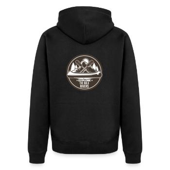 KAYAK PADDLE RUDDER CANOË RAFTING RIVIÈRE DICTON MOTIF - Veste à capuche bio Premium Unisexe - noir - Dos - Nico (187cm)