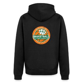 BASKETBALL DUNKING SLAM DUNK TEAM CHAMPION MOTIF - Unisex Premium Organic Zip Hoodie - black - Back - Nico (187cm)
