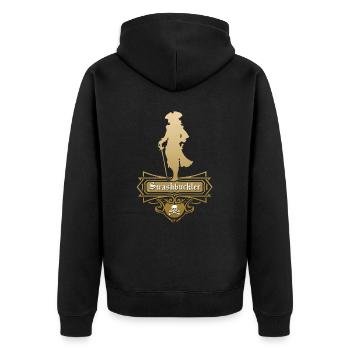 Pirate Swashbuckler - Unisex Premium Organic Zip Hoodie - black - Back - Nico (187cm)