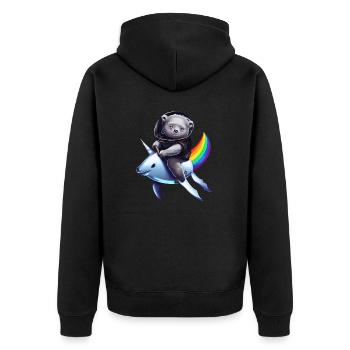 Koala Unicorn Astronaut à Rainbow Imaginative - Veste à capuche bio Premium Unisexe - noir - Dos - Nico (187cm)