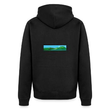 Ma Creuse Mon bout du monde - Veste à capuche bio Premium Unisexe - noir - Dos - Nico (187cm)