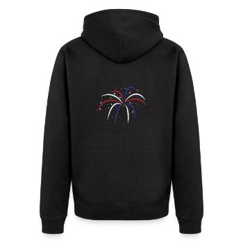 Pyro New Year's Eve fireworks always work! - Unisex Premium Organic Zip Hoodie - black - Back - Nico (187cm)