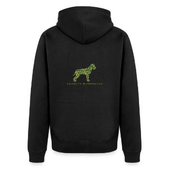 Lagotto Romagnolo - Unisex Premium Bio Zip Hoodie - Schwarz - Hinten - Nico (187cm)