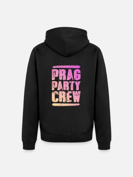 Prag Party Crew Bunt - Unisex Premium Bio Zip Hoodie - Schwarz