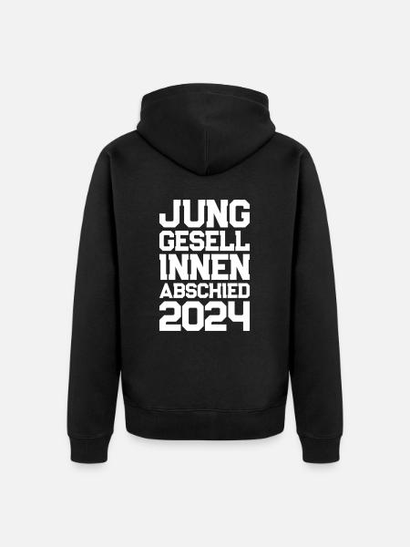 Hen Party 2024 Hen - Unisex Premium Organic Zip Hoodie - black