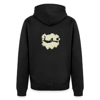 Volleyball Beach Grunge Vintage - Unisex Premium Organic Zip Hoodie - black - Back - Nico (187cm)