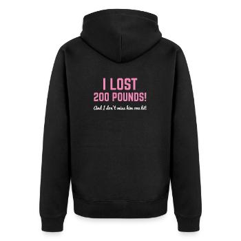 Divorce Divorced Celebrate New Single Party Gift - Unisex Premium Organic Zip Hoodie - black - Back - Nico (187cm)