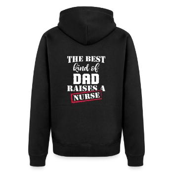 Le meilleur papa lève une infirmière - Veste à capuche bio Premium Unisexe - noir - Dos - Nico (187cm)