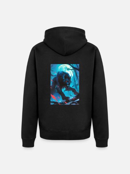 Werewolf Werwolf - Unisex Premium Organic Zip Hoodie - black