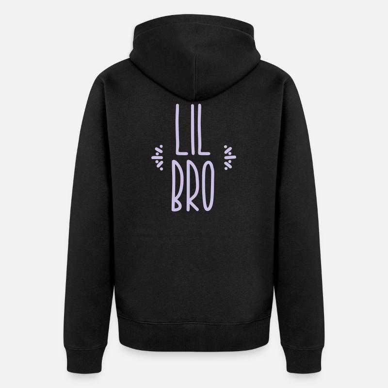 lil bro - Unisex Premium Bio Zip Hoodie - Schwarz