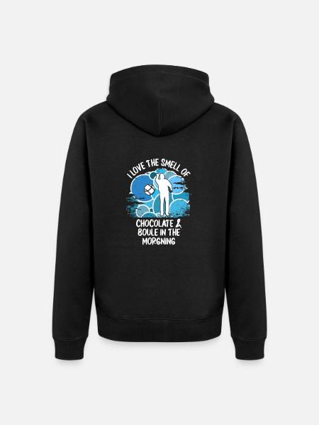 Boule Petanque Boccia Boules Schokolade - Unisex Premium Bio Zip Hoodie - Schwarz