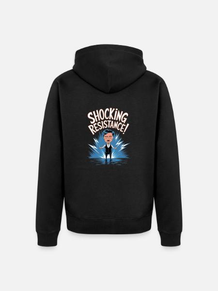 Shocking Resistance Electric Design - Unisex Premium Organic Zip Hoodie - black