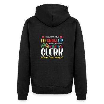 I Never Dreamed I'd Grow Up To A Super Cool - Unisex Premium Organic Zip Hoodie - black - Back - Nico (187cm)