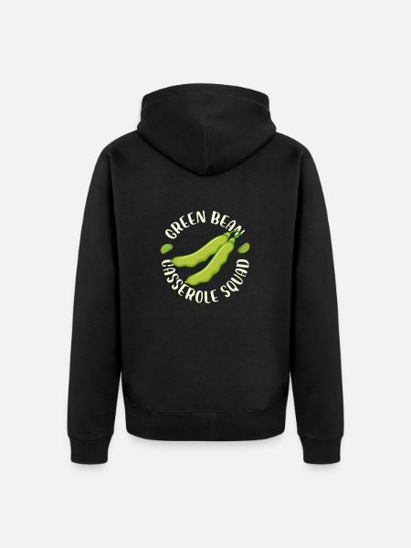 Green Bean Casserole Squad Design - Unisex Premium Organic Zip Hoodie - black