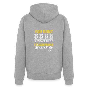 Bold Driving Instructor Traffic Light Design - Unisex Premium Bio Zip Hoodie - Grau meliert - Hinten - Nico (187cm)