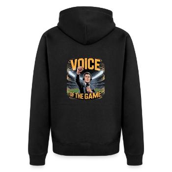 Voice of the Game Sports Design - Unisex Premium Organic Zip Hoodie - black - Back - Nico (187cm)