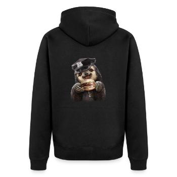 Burger Cop - Veste à capuche bio Premium Unisexe - noir - Dos - Nico (187cm)