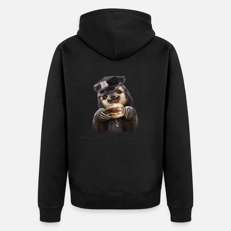 Burger Cop - Veste à capuche bio Premium Unisexe - noir
