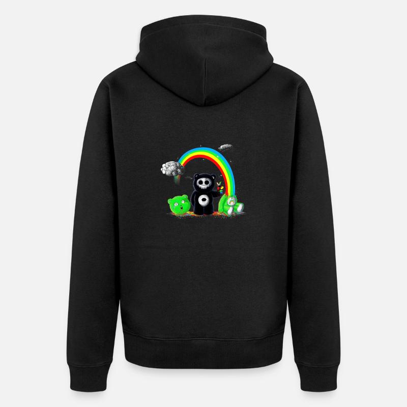 over the rainbow - Veste à capuche bio Premium Unisexe - noir