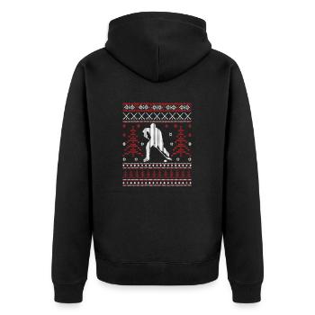 Eishockey - Ugly Christmas - Unisex Premium Organic Zip Hoodie - black - Back - Nico (187cm)