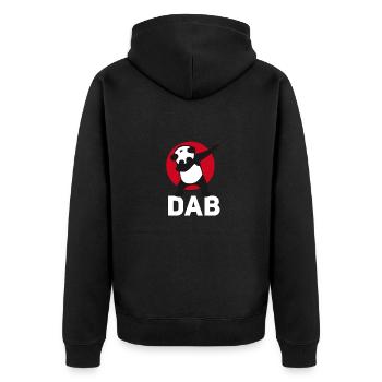panda dab dabbing touchdown just dab it football r - Unisex Premium Bio Zip Hoodie - Schwarz - Hinten - Nico (187cm)