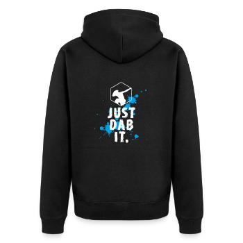 dab tamponnant éclaboussure touché juste tamponner coo fun - Veste à capuche bio Premium Unisexe - noir - Dos - Nico (187cm)