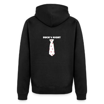 Bucks Night JGA bachelor party - Unisex Premium Organic Zip Hoodie - black - Back - Nico (187cm)