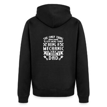I love Being a Mechanic Dad - Unisex Premium Organic Zip Hoodie - black - Back - Nico (187cm)