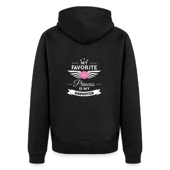 My favorite princess is my daughter - Veste à capuche bio Premium Unisexe - noir - Dos - Nico (187cm)