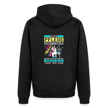 Licorne - soins princesse - Veste à capuche bio Premium Unisexe - noir - Dos - Nico (187cm)