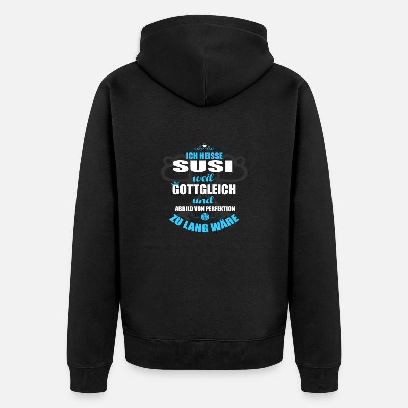 SUSI-Geschenk - Unisex Premium Bio Zip Hoodie - Schwarz