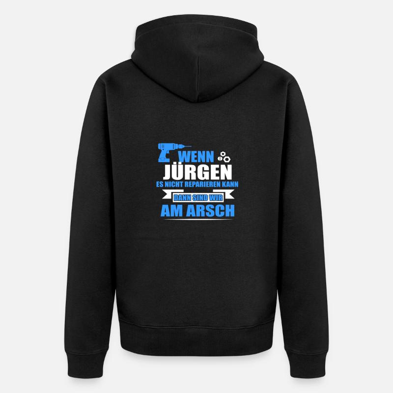JÜRGEN -Geschenk - Unisex Premium Bio Zip Hoodie - Schwarz