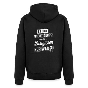 Dirigieren Chorleiter Dirigent Chor Gesangschor - Unisex Premium Bio Zip Hoodie - Schwarz - Hinten - Nico (187cm)
