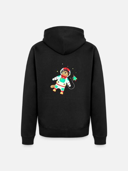 Otter Cosmonaut Suit - Otter Space - Unisex Premium Organic Zip Hoodie - black