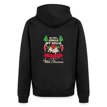 Jingle bells White Christmas gift - Veste à capuche bio Premium Unisexe - noir - Dos - Nico (187cm)